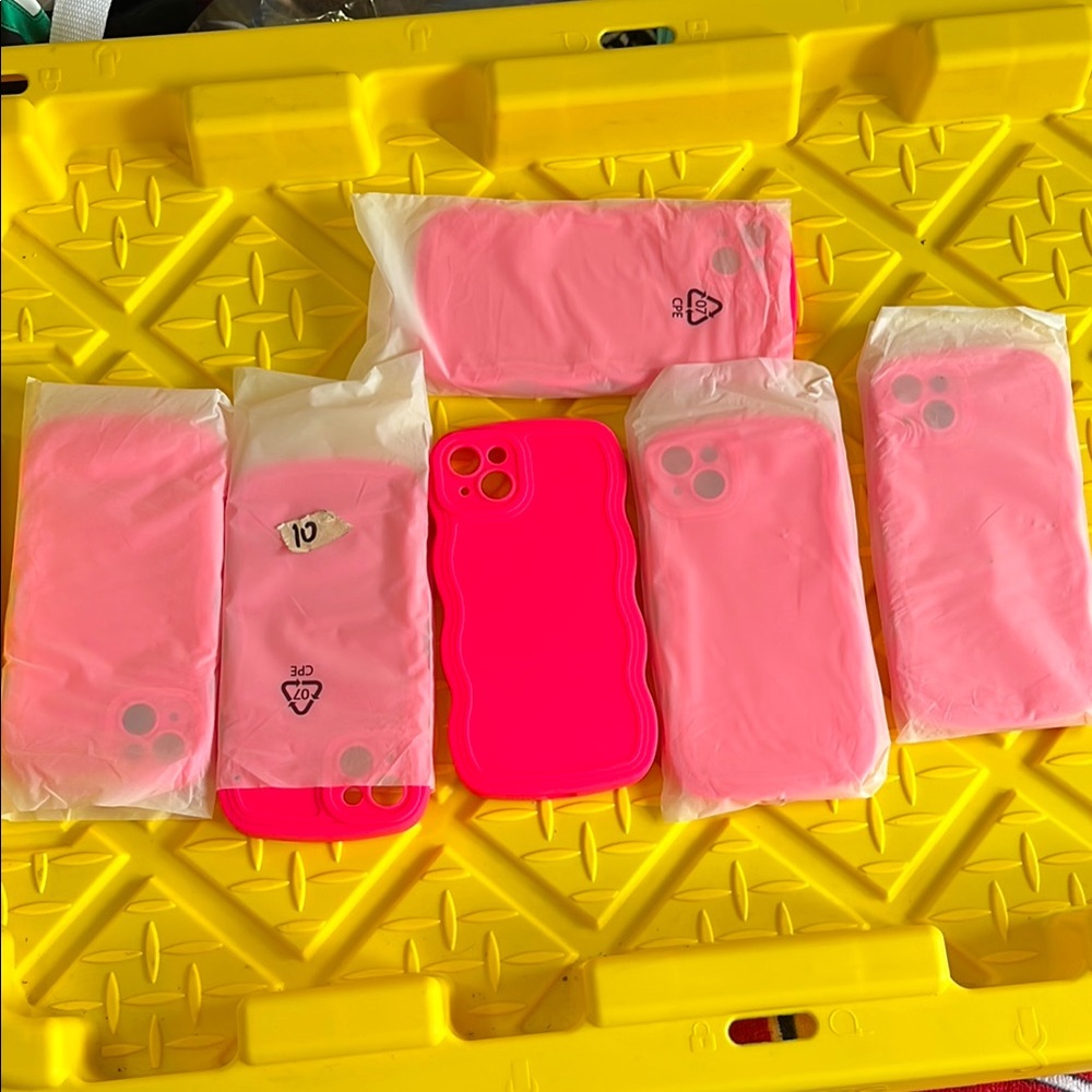 Stylish Pink Phone Cases with Decorative Embellishments 10$ each )6 cases